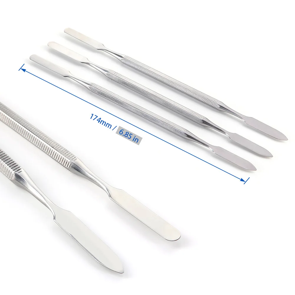 3pcs AZDENT Stainless Steel Mixing Spatula Tool Spatuler Dental Mixing Stick Color Tools