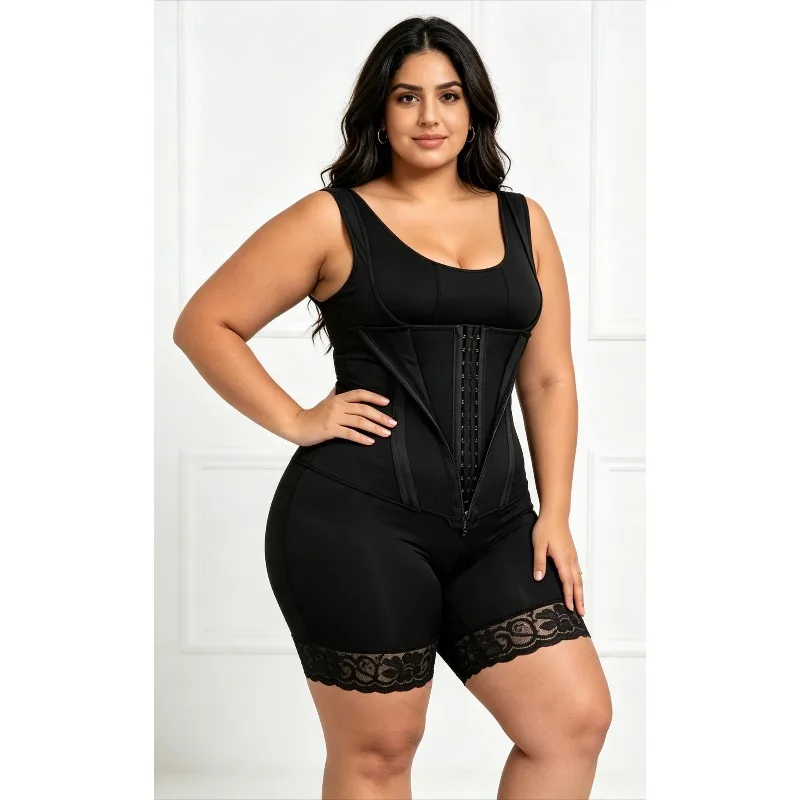 Double Tummy Control Girdles Bodysuit Women Fajas 9 Bones Waist Trainer Soft Full Body Support Daily Shapewear Shaper