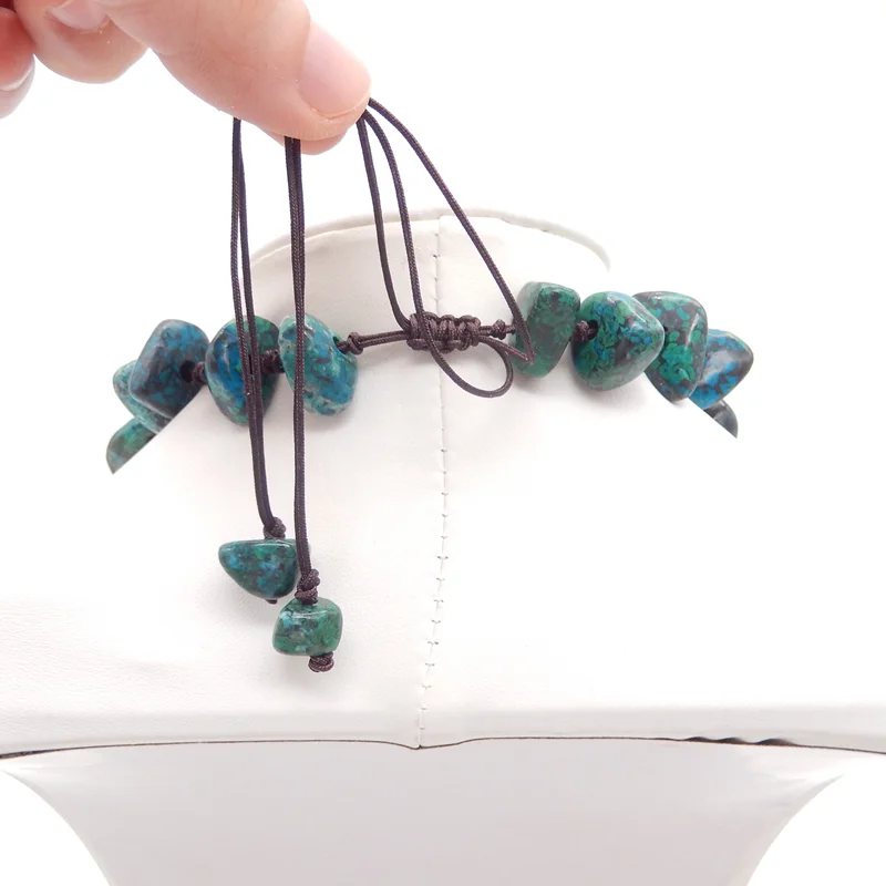 B&F Handmade Chrysocolla Pendants, Genuine Natural stone beads, Unique Stones for jewelry & DIY Earring Beads