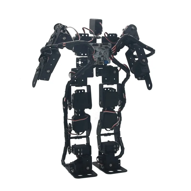 17DOF Biped Robotic Educational Robot Humanoid Robot Kit Servo Bracket Ball Bearing Black - view 2