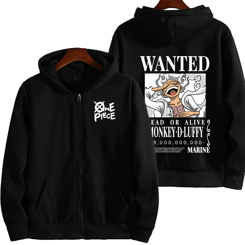 One Piece Luffy Men Zipper Hoodie Cartoon Japan Anime Women Sweatshirt 2025 New Fashion Spring Couple Oversized Jackets Coat