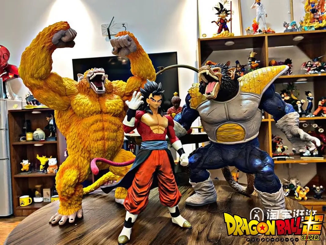 43cm Dragon Ball Theatrical Version Become A Golden Ape Gorilla Vegeta Goku Anime Figure Ornament Statue Model Christmas Gifts