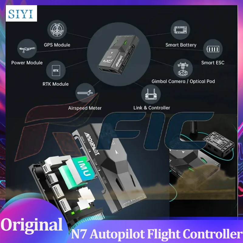 

Контроллер полета автопилота SIYI N7, совместимый с модулем питания Ardupilot и PX4 Ecosystem M9N GPS и от 2 до 14S для БПЛА-дрона