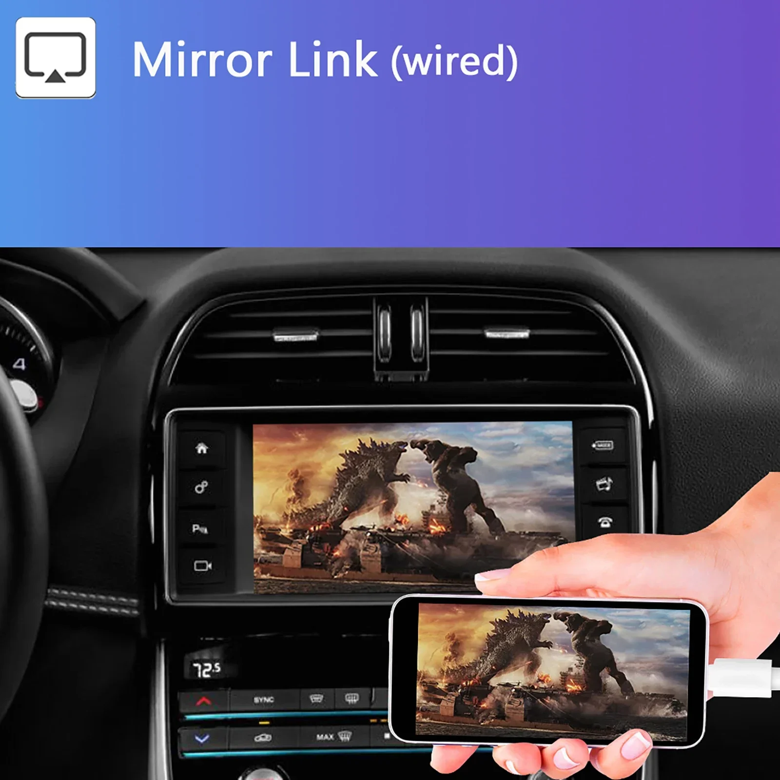 Wireless Carplay Android Auto Fits For Land Rover Jaguar Bosch Discovery4 Evoque Freelander2 XE XF XJL - view 3