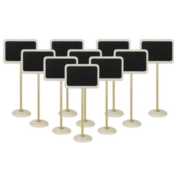 

10 шт., мини-держатель для доски, основа для семейного сообщений, мини-доска для классной доски, цвет дерева 6,8x4,5 см, свадебное поздравление, креативное