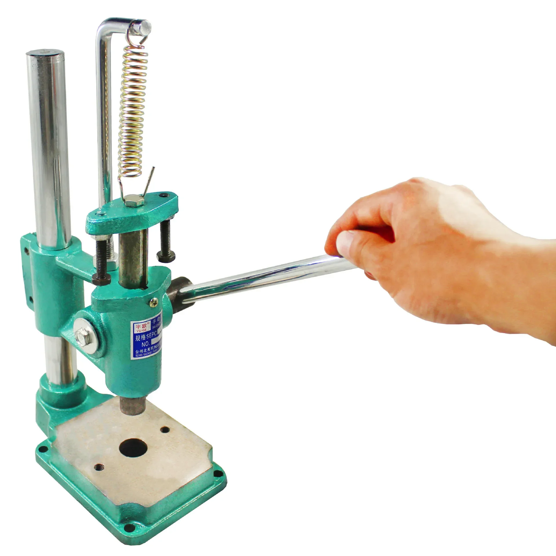 Manual Pressure Machine Small Round Head Hand Press Cutting Material Pressing Punching Leather Stitching