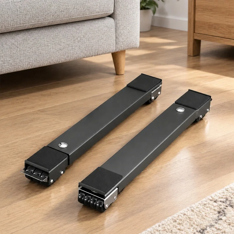 Set of 2 Heavy-Duty Appliance Dollies with 24 Swivel Wheels and Adjustable Platforms for Easy Furniture Transport