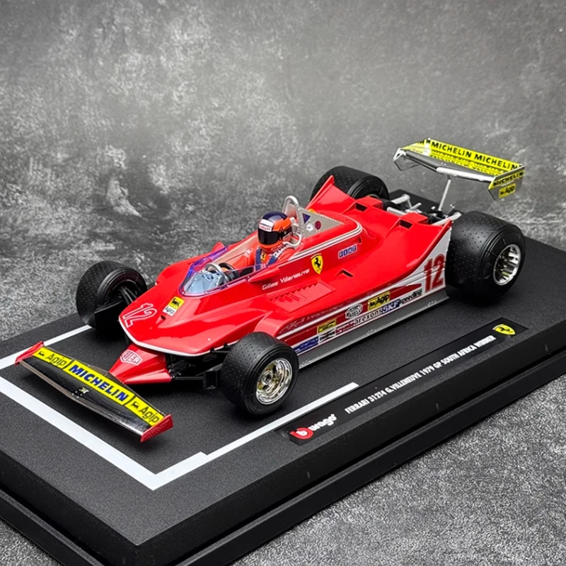 

Bburago Diecast 1:18 Scale Ferrari 312 T4 racing F1 Alloy Car Model Finished Collection Souvenir Decoration Gift Static Display