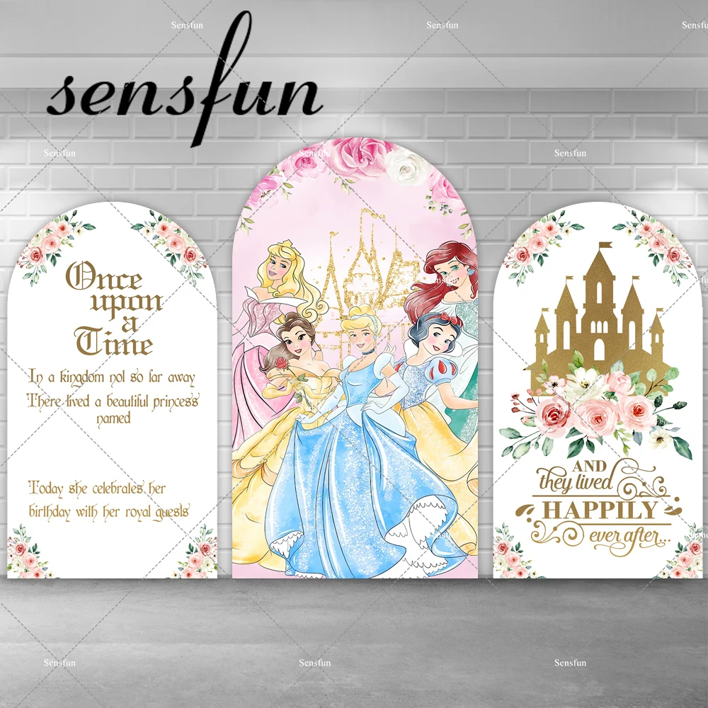 Photography Background Once Upon A Time Castle Floral Fairy Tale Princess Girls Birthday Party Decor Arch Backdrop Photo Studio