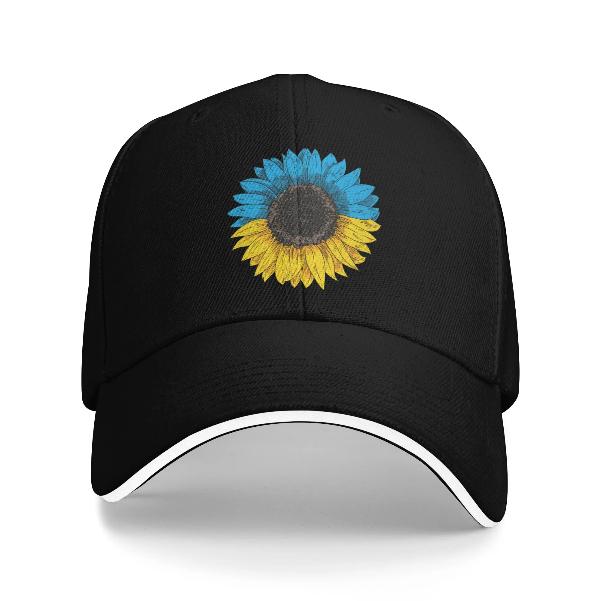 Ukraine Ukrainian Sunflower Baseball Cap  Running Hippie Sun Trucker Hat Female Male Streetwear Custom DIY Snapback Cap