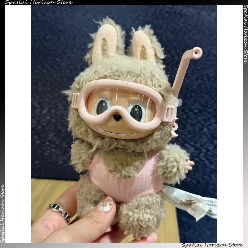 Minipop Sexy Badpak Labubu I II Badmode 10-15 cm Pluche Pop Effen Kleur Eendelig Badpak Modepop Kleding Accessoires