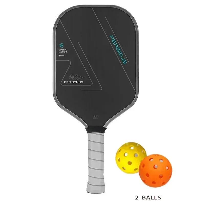 T700 carbon fiber BEN JOHNS signature Pickleball paddle,Rough surface,Gray handle,Core thickness 16mm,PP honeycomb core material