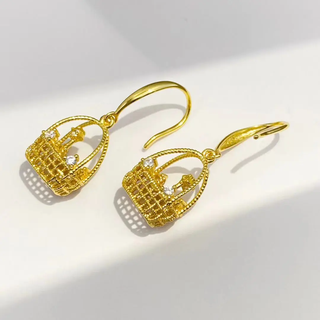 الجملة S925 فضة أقراط جبل النتائج إعدادات قاعدة تصاعد أجزاء ملحق ل 3-3.5 مللي متر اللؤلؤ 5 زوج/وحدة #1