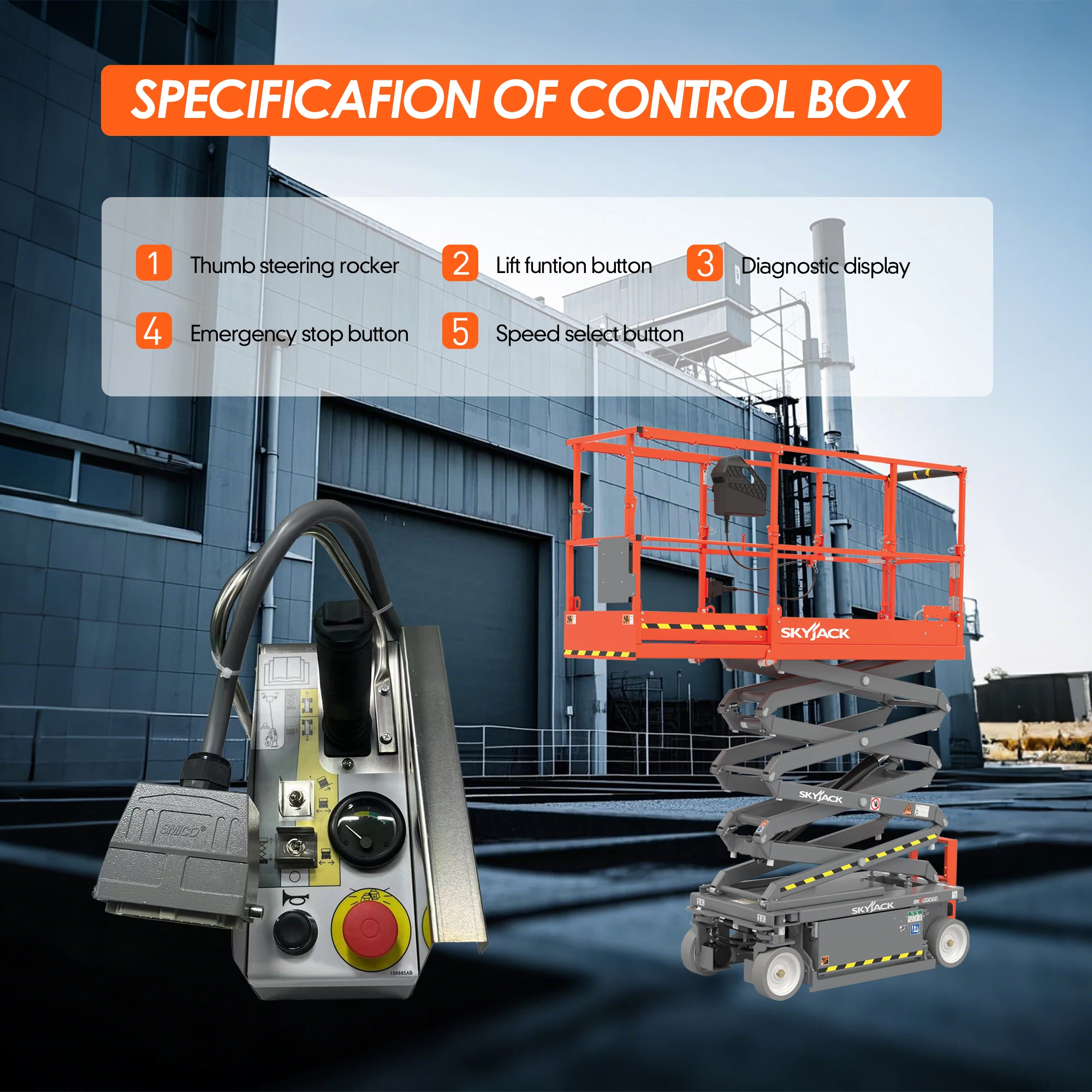 صندوق التحكم في المنصة 156879 156991 لـ Skyjack Scissor Lift SJIII 3219 3220 3226 4626