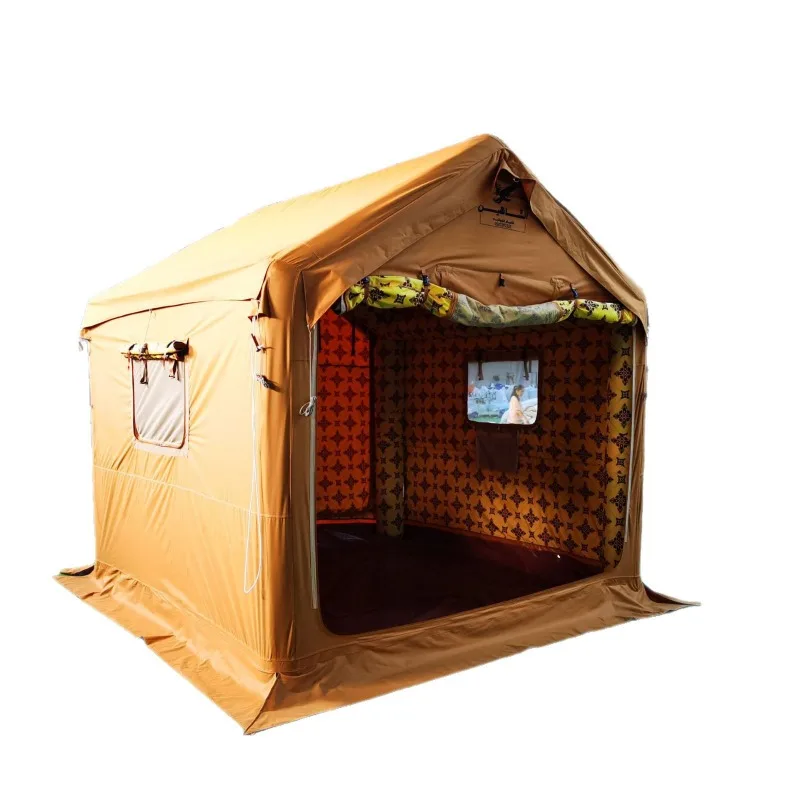 Inflatable Tent with Qatar Arabic Print - Desert Camping Tent Customizable