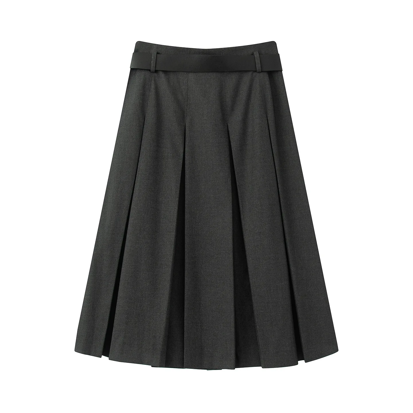 Autumn Women's Casual Versatile Fashion Grey Pleated Skirt Skirt Women's 46b-353044