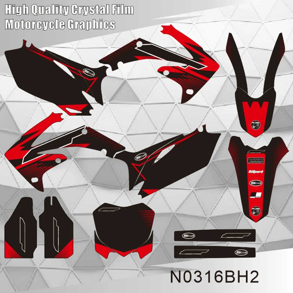 For HONDA CRF 250R 2010 2011 2012 2013 CRF 450R 2009 2010 2011 2012 Graphics Decals Stickers Background N0316BH