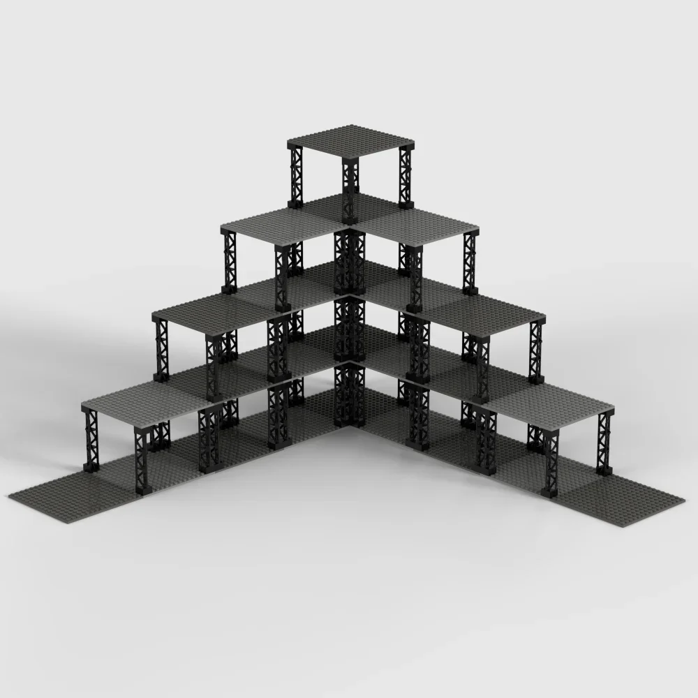 MOC building block display rack 16X16 classic dot assembly accessories multifunctional stackable desktop storage rack
