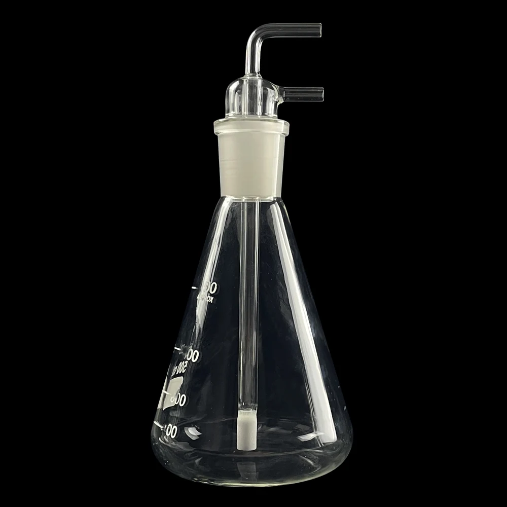 1000 mL Ozone Water or Oil Maker Triangle Flask with Glass Bubbler