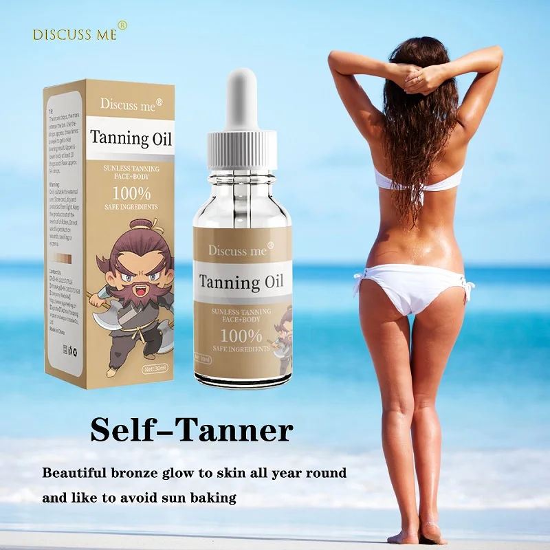 30ml Selbst-Gerben Öl Bronzer Haut Tanning für Körper Lotion Tan Enhancer Sunless Tanning Tropfen Natürliche Bronze Haut körper Tan Öl