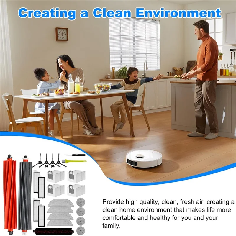 

FGGS-For Roborock S8 Maxv Ultra Robot Vacuum Cleaner Main Side Brushes Hepa Filters Mop Cloth Dust Bags Replacement Parts