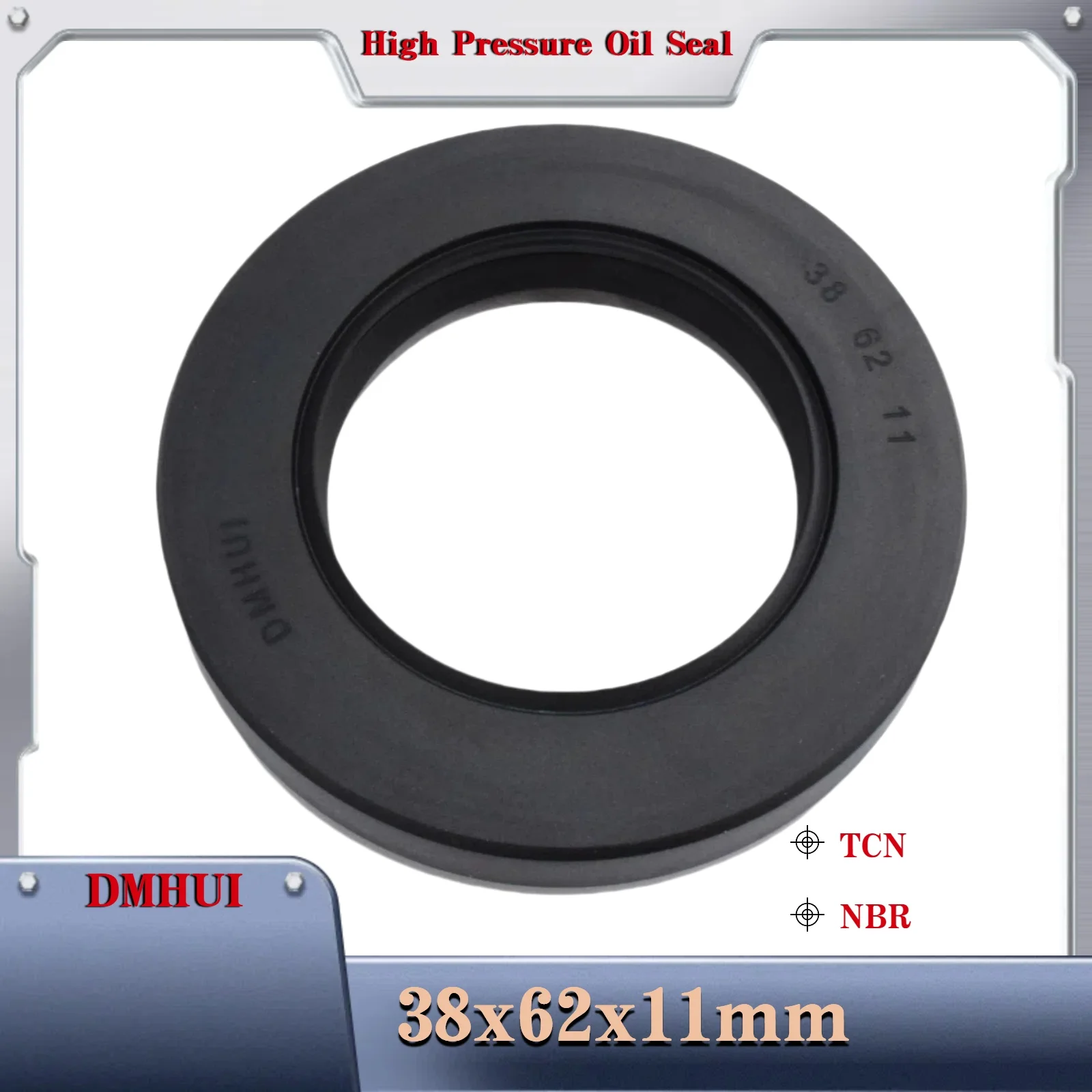 

Shaft Oil Seal 38*62*11 or 38×62×11 /TCN/NBR, Hydraulic Pump or Motor Repair Kit Parts High-Pressure Skeleton Shaft Oil Seal