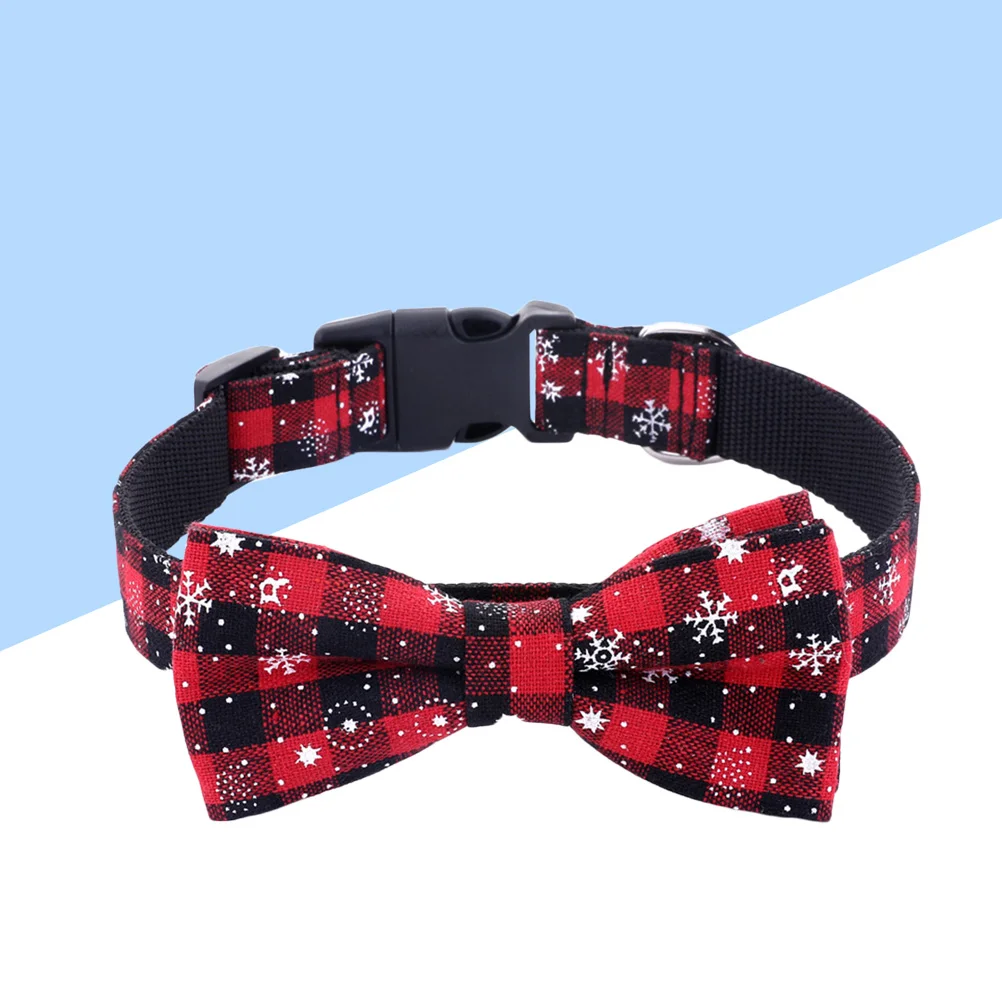 Holiday Pet Accessory Snowflake Dog Collar Cat Bow Tie Difference-making Fashionable Lovely