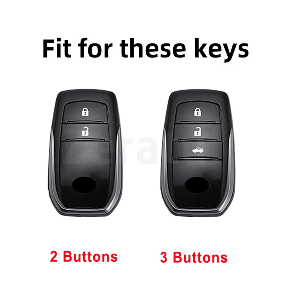 2 3 Buttons TPU Key Case Cover Shell For Toyota Corolla SE 2023 Camry 50 55 TLC200 Yaris Land Cruiser Prado150 RAV4 Venza SIENNA