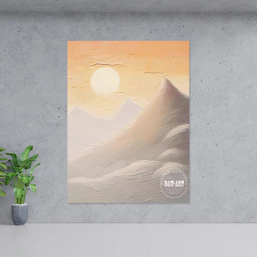 أحدث وصول، جدار فني جميل للمناظر الجبلية، لوحات تجريدية من القماش، بدون إطار، صورة بتصميم عصري مصنوع يدويًا