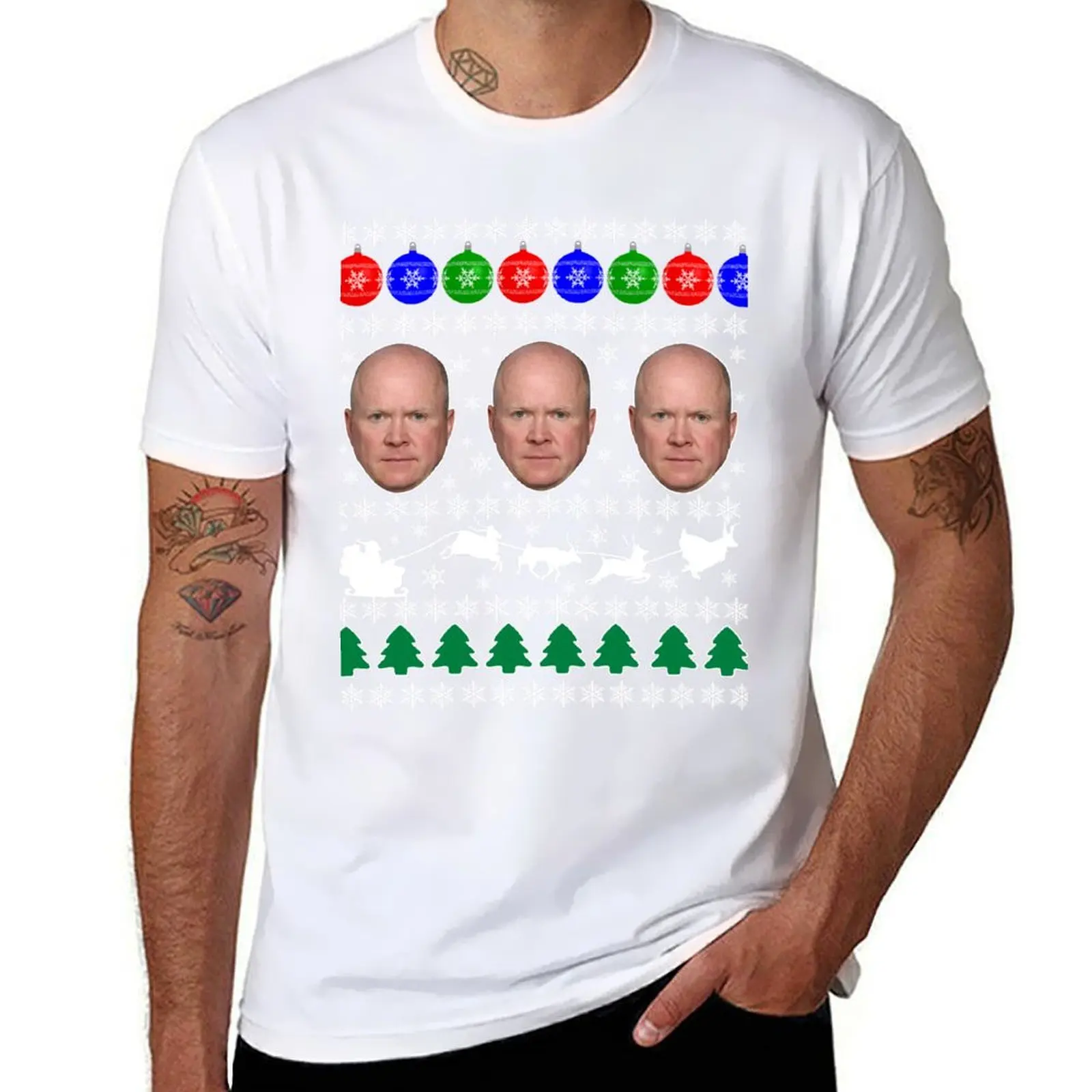 

Phil Mitchell Steve McFadden Eastenders Ian Beale Ugly Christmas Sweater Xmas Party Jumper Gift Idea T-Shirt