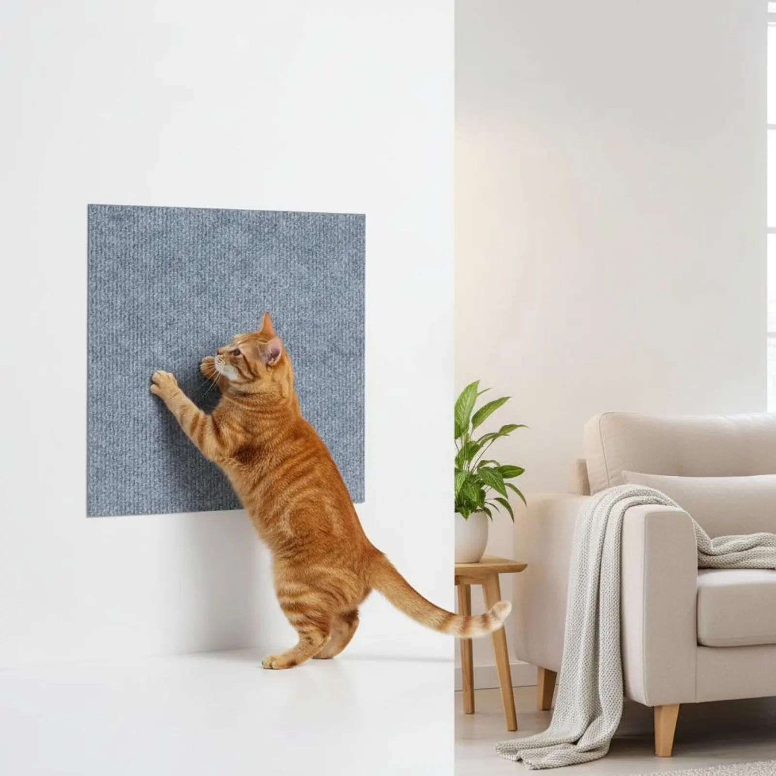 

Cat Scrape Furniture Protector Shed-Resistant Cat Scratching Pad Couch Scrape Guard Peel and Stick