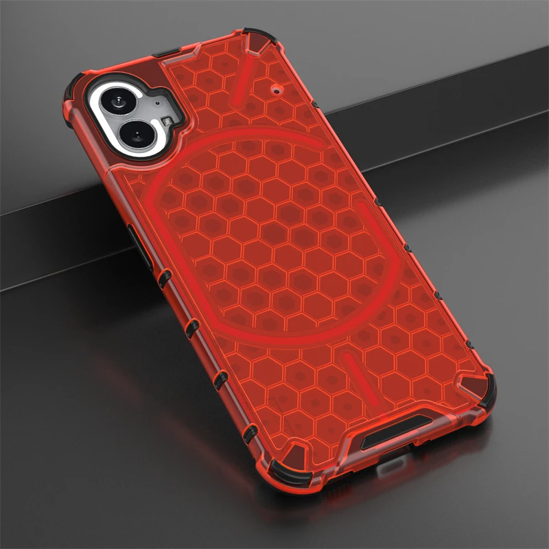 Shockproof Transparent Case For Nothing Phone 1 Honeycomb Armor Clear Case For Nothing Phone 1 Case Cover For Nothing Phone 1