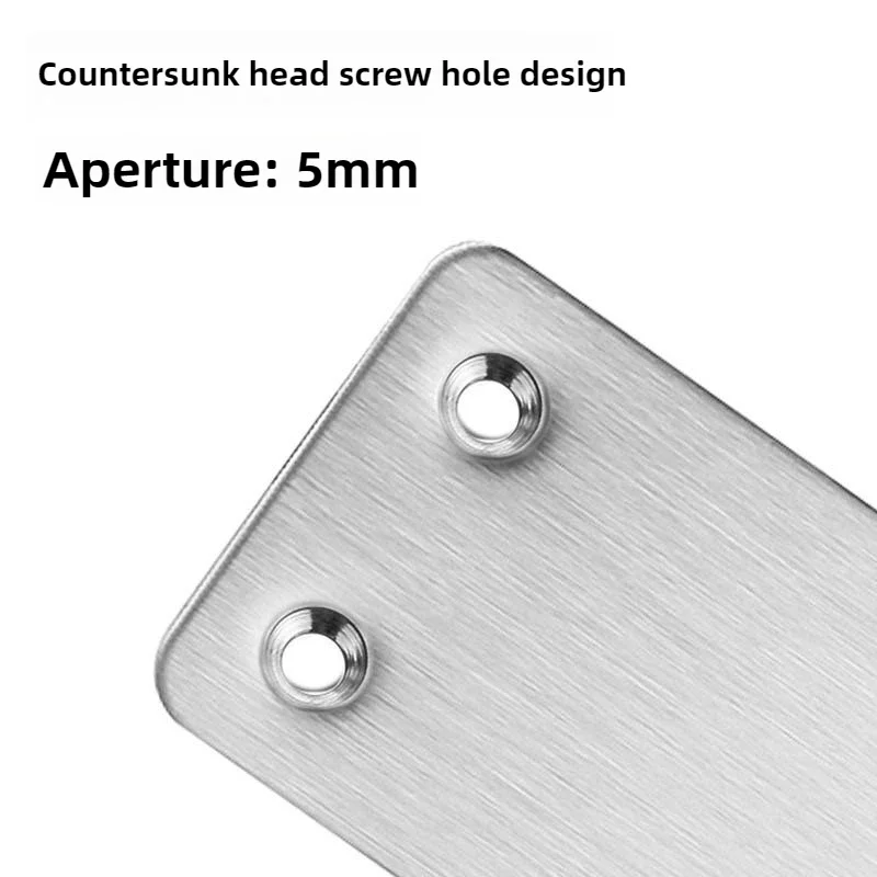 10Pcs Stainless Steel Angle Code Fixing Bracket Iron Plate for Furniture Quick Links With screw