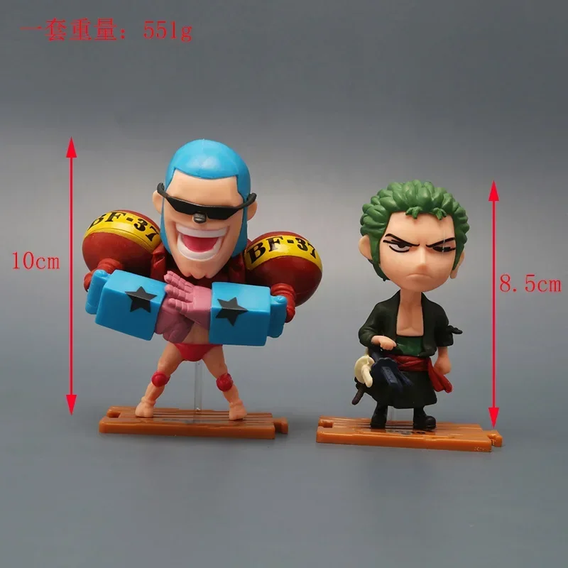 

10pcs One Piece Figure Luffy Sauron Chopper Empress Sanji Nami Doll Ornaments Collection Office Decoration Model Toy