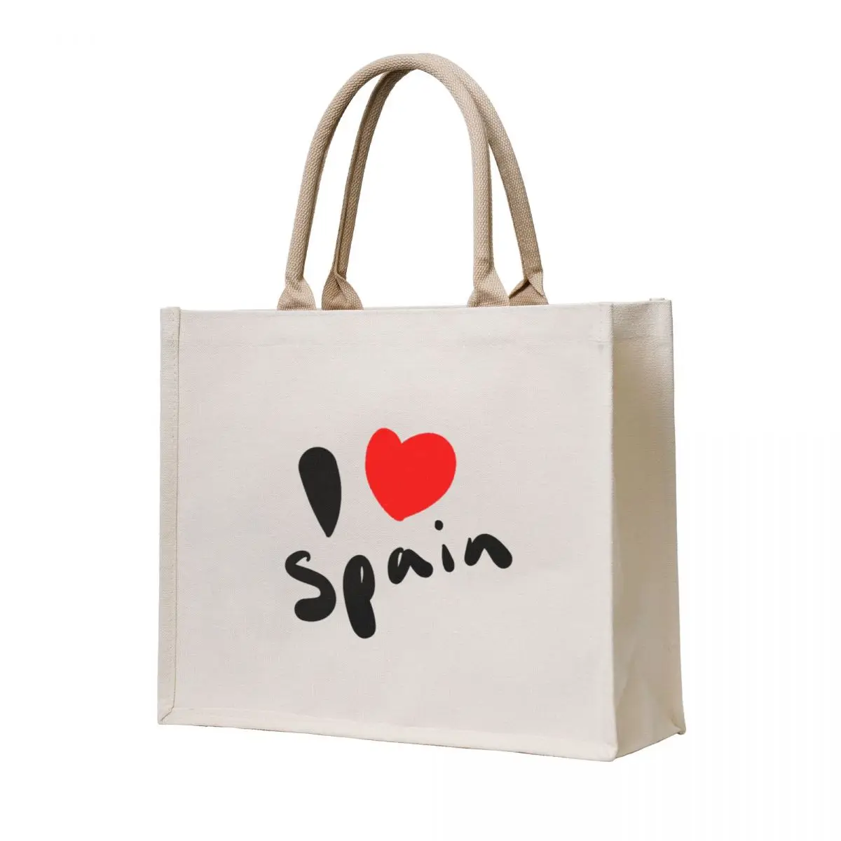 

I love Spain logo Tote Bag tote bag custom Portable shopping bag Canvas