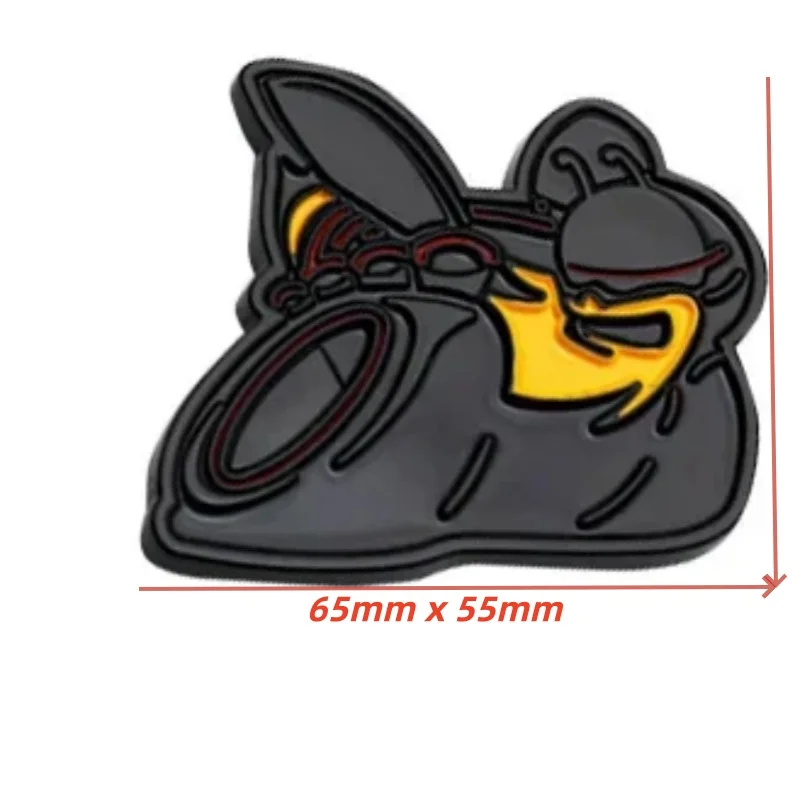 

1pcs 3D ABS High Quality 65mm X 55mm Black Yellow Super Bee Car Stickers Trunk Badge For Dodge Charger Rear Styling Accessories