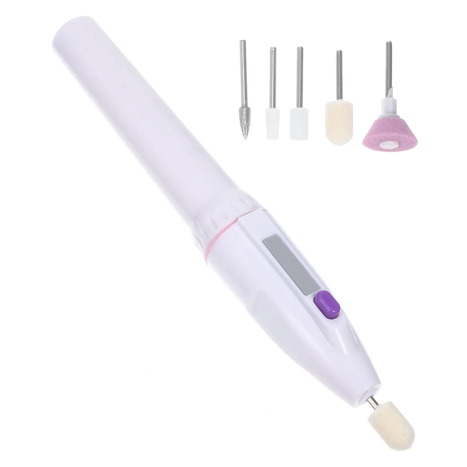 

Электрическая дрель для ногтей, профессиональный портативный инструмент для маникюра и педикюра, 5 насадок для обработки и придания формы.