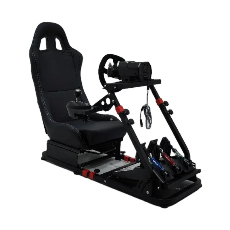 Steering Wheel Chair Bracket Driving Pedals Set Car Monitor Stand Gaming Racing Simulator