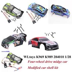 WLtoys K969 K989 284010 1/28 RC repellente a quattro ruote Kit guscio auto modificato zanzara modificato Rally Racing Drift Car Shell