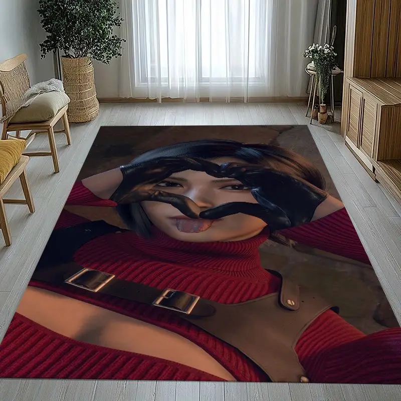 Vintage Game R-Resident Evil Leon Soft Non-Slip Area Rug for Living Room,Bedroom Playroom Carpet Mat for Sofa,Home Decor Gift