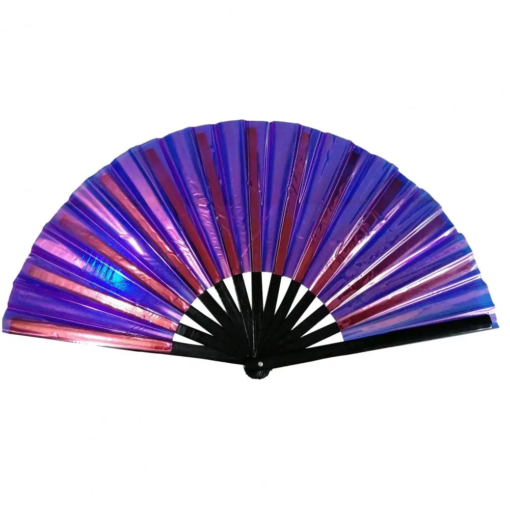 10 Inch Folding Fan Bright Color Hand Rave Fan Festival Renaissance Party Bamboo Decorative Dancing Performance Holding Hand