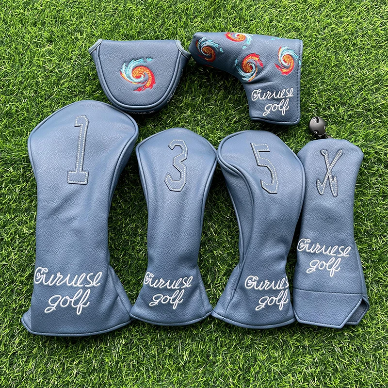 Numbers Golf Club #1 #3 #5 Wood Headcovers Driver Fairway Woods Cover PU Leather High quality Putter Head Covers