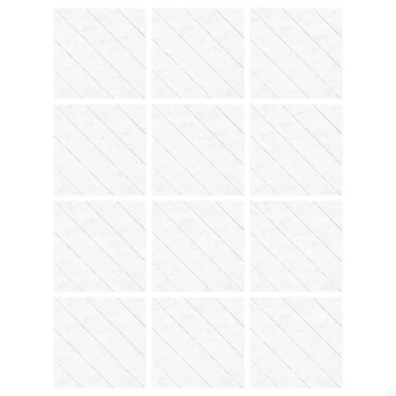 12のサウンドプルーフフォームパネルのJ6PEパック壁自己接着音響音響タイルポリエステルテクスチャースタジオとホームウォールに最適