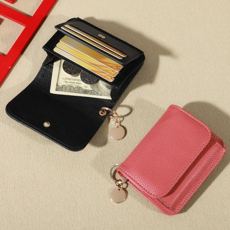 

Vintage Solid Color Short Wallet, Portable Bifold Coin Purse, Women's Credit Card Holder id card holder card holder
