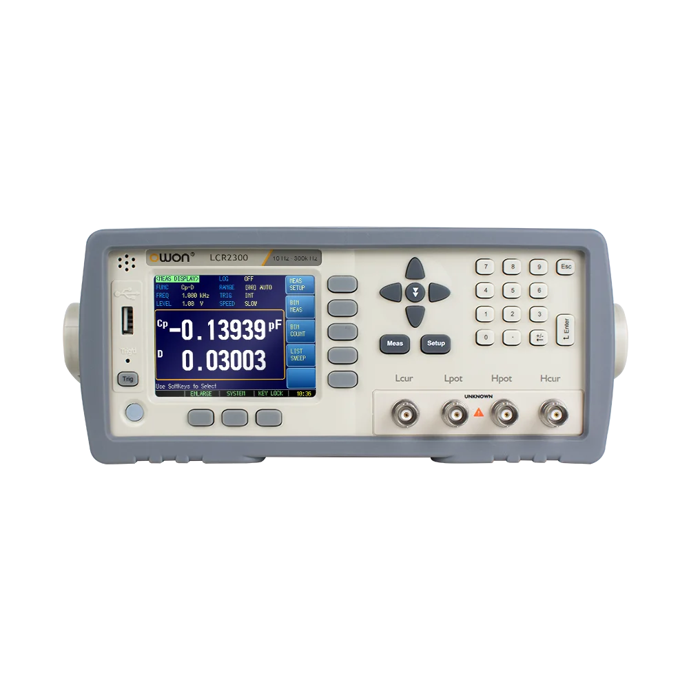 

OWON LCR2300 10Hz-300kHz LCR2000 Series LCR Meter Desktop Capacitance Inductance Measuring Instrument