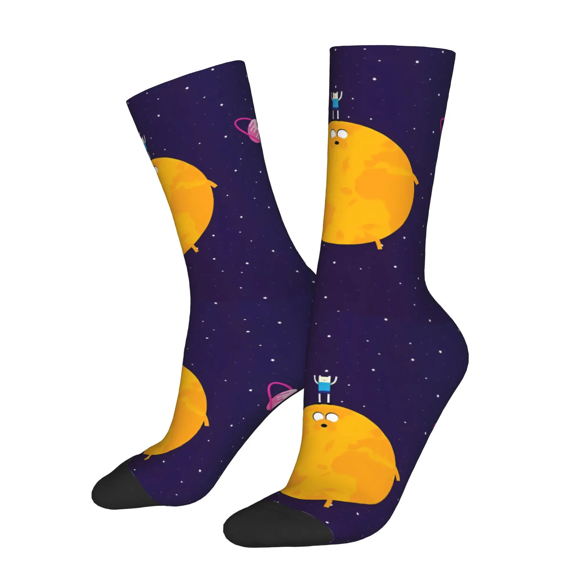 

Happy Men's Socks On Of The World Retro Adventure Time Harajuku Casual Crew Sock Gift Pattern Printed