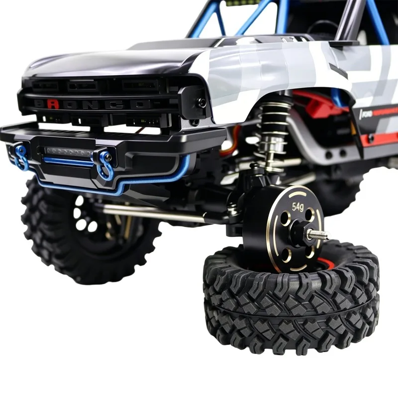 1/18 H18P RC Car Metal Parts Brass Front and Rear Axle Counterweights Toy Car Model Modification and Upgrade Parts