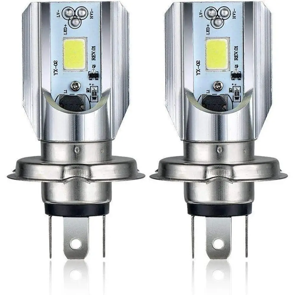 

For various motorcycle models using H4 bulbs for fog lighting. Motorcycle LED Fog Light Bulbs