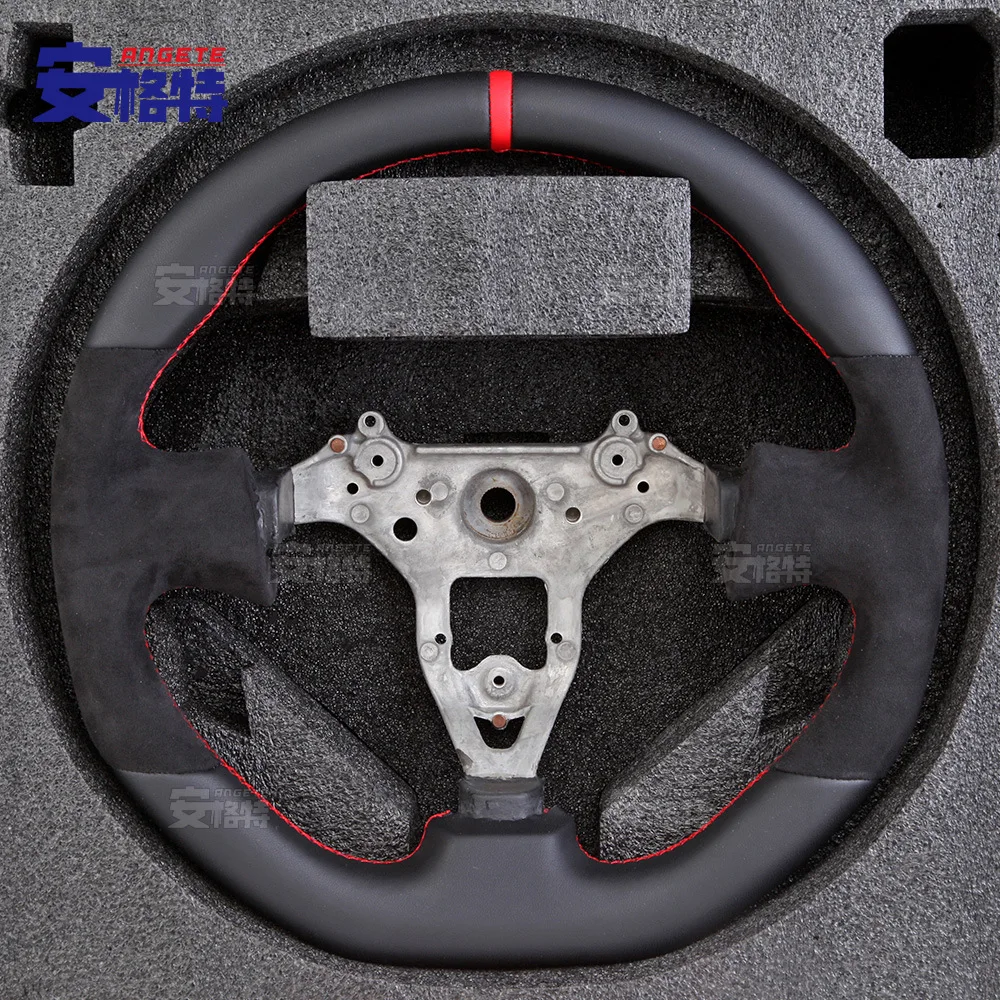 

Applicable to:Angette custom for Nissan GTR R34 real leather car modified steering wheel hand sewn alcantara