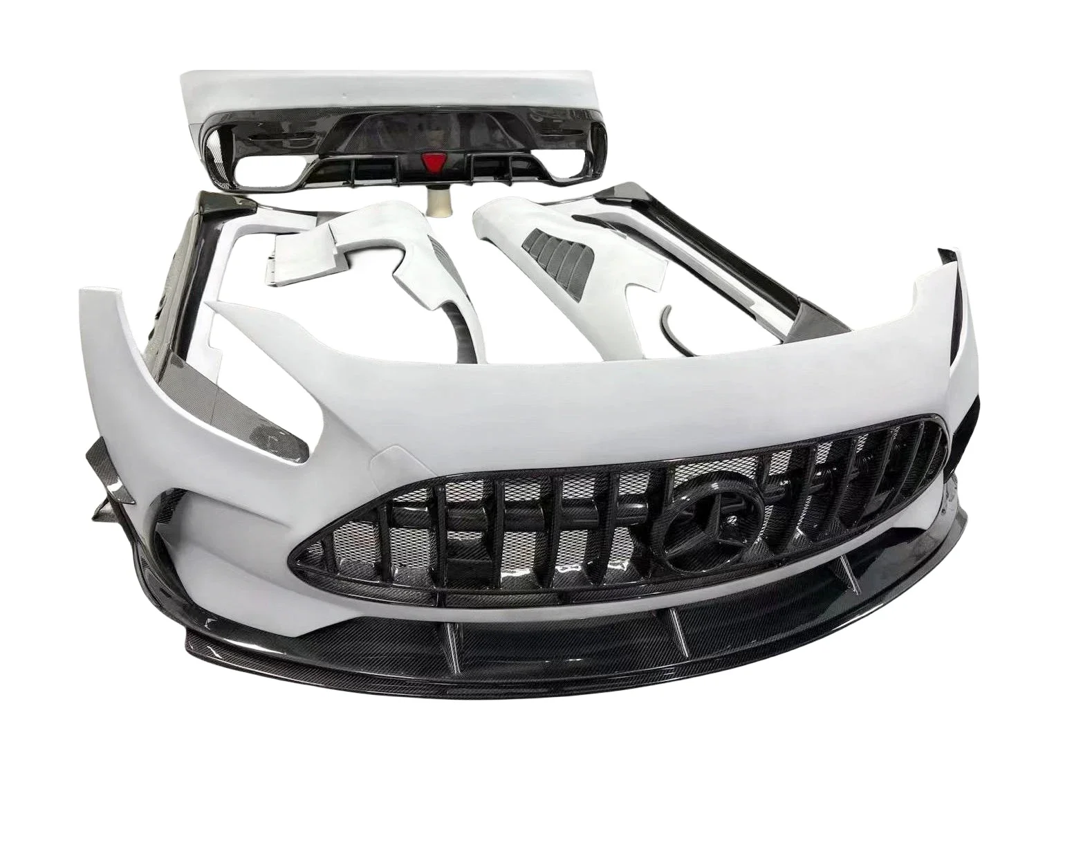 Carbon Fiber Body Kit Black Series Style for Mercedes Benz AMG GT GTC GTS Half Carbon Front Bumper Lip Fender Diffuser